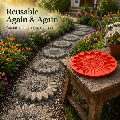 💥LAST DAY｜55% OFF 🌻Reusable Sunflower Stepping Stone Mold