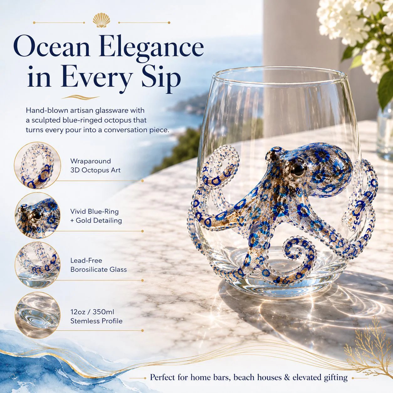⏰Sale Ends Today! 3D Hand-Blown Marine Glassware Up To 50% OFF
