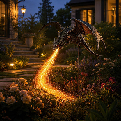 🔥 The price is limited! 🐲Solar Dragon Garden Light, Realistic Flickering Flame LED🔥