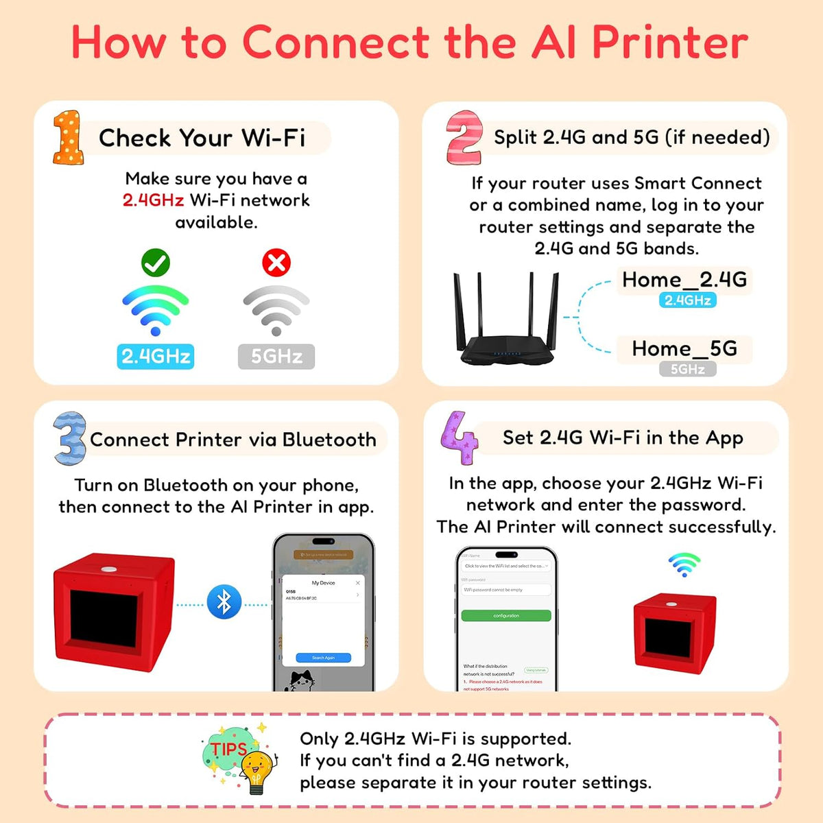 Ahlwocore voice-activated mini sticker printer - Mini Sticker Printer