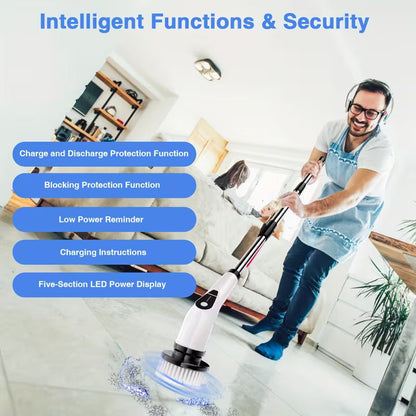 ✨🧽7-in-1 Electric Spin Scrubber | Cordless Cleaning Brush with 7 Brush Heads & Telescopic Handle