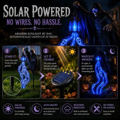 🔥49% OFF Today  🎁💀 Halloween Haunted Yard Lights – Solar Spirit Character Collection👻