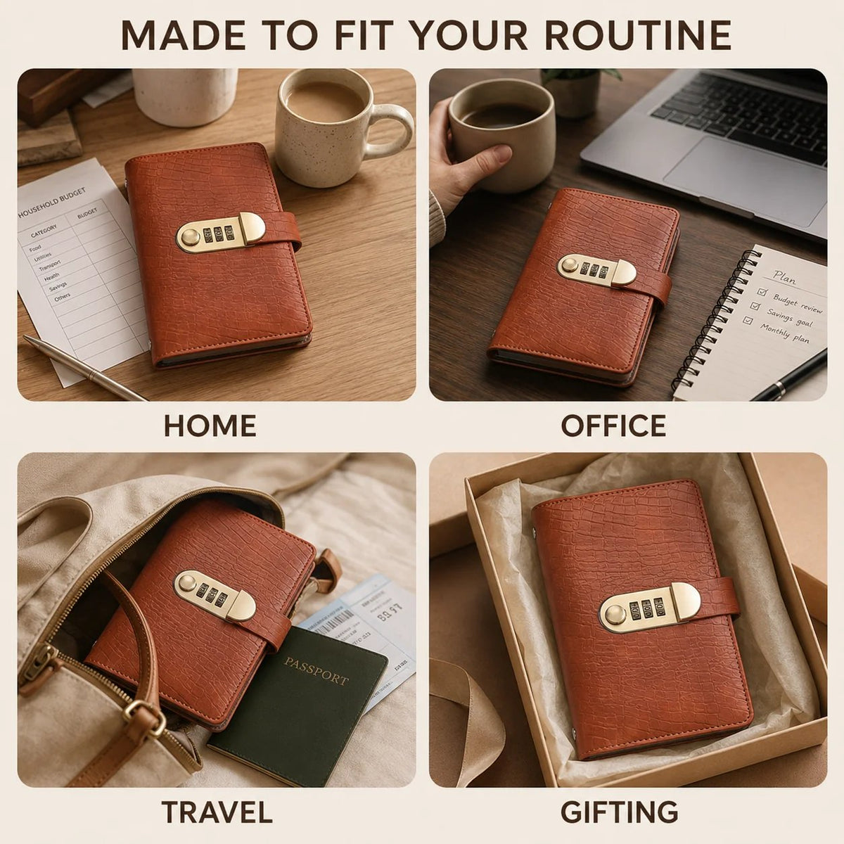 📒🔒 LAST DAY 50% OFF！Lockable A6 Money Savings Notebook with 3-Digit Code L