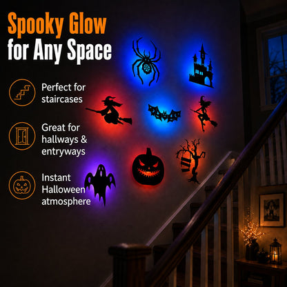 🎃 3D Light-Up Halloween Wall Decals — Turn Any Wall Into a Spooky Glow Show! 👻✨