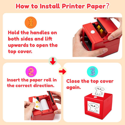Ahlwocore voice-activated mini sticker printer - Mini Sticker Printer