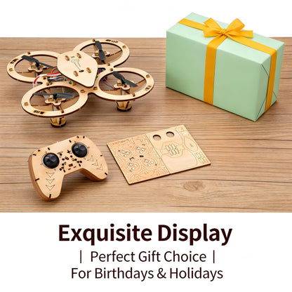 🏆 DIY Wooden RC Drone Kit – STEM Building Toy for Teens & Adults