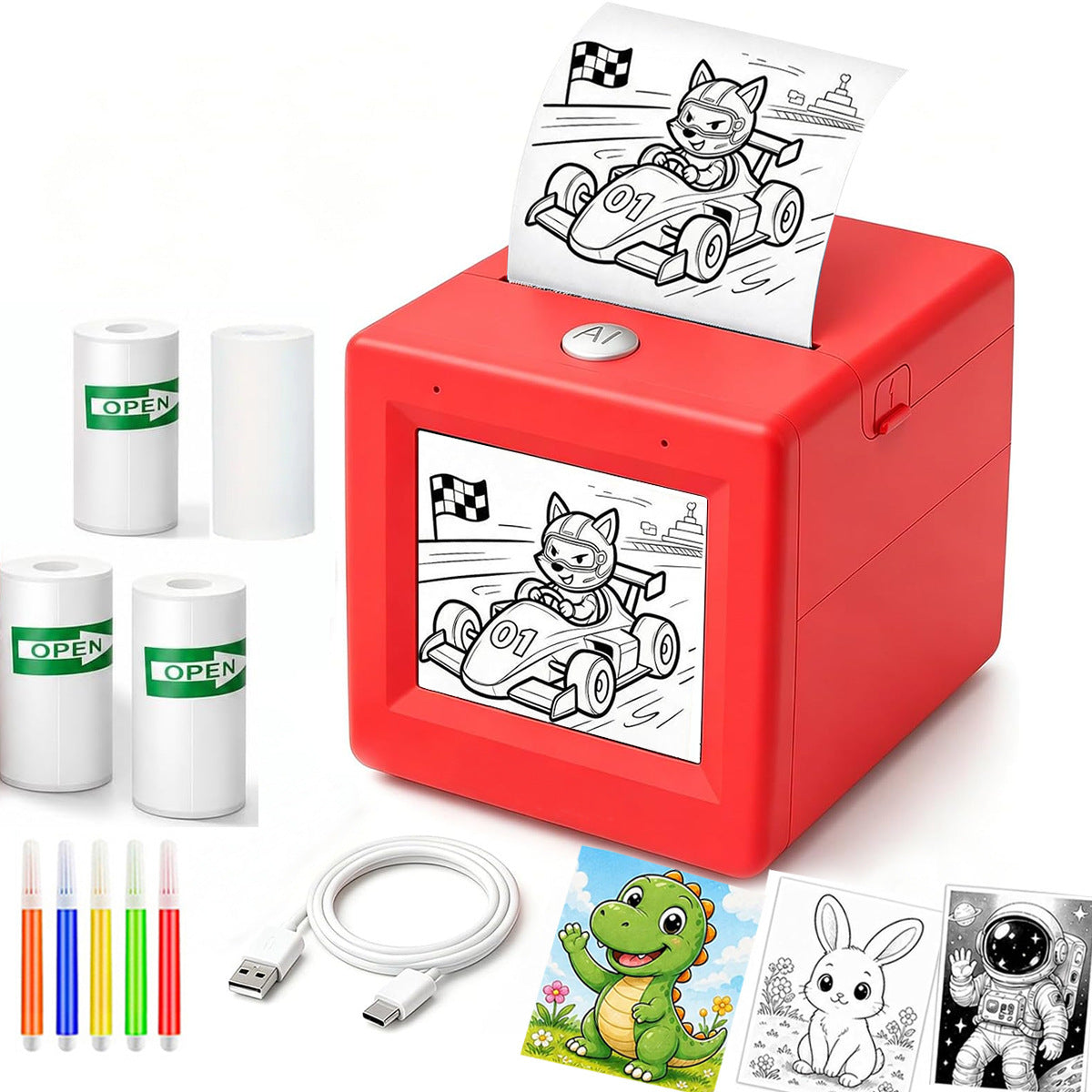 Ahlwocore voice-activated mini sticker printer - Mini Sticker Printer