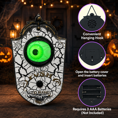 👁️ Animated Eyeball Doorbell with Light & Sound