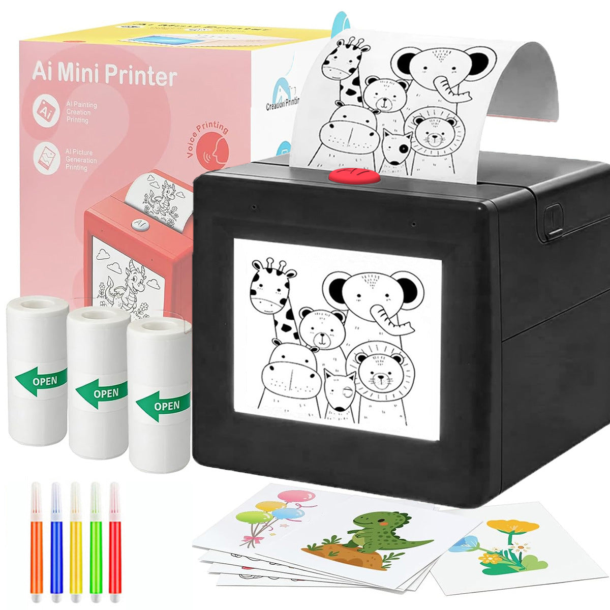 Ahlwocore voice-activated mini sticker printer - Mini Sticker Printer