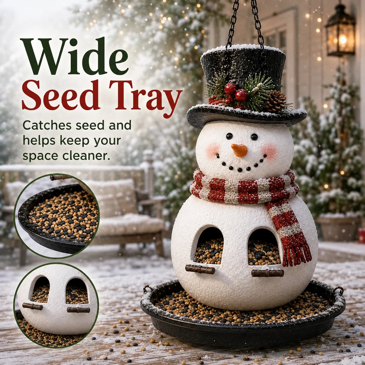 🐦Christmas Themed Bird Feeder Set | Decorative Hanging Backyard Feeders