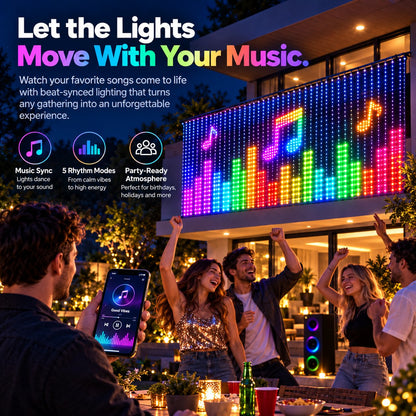 Ahlwocore animated LED mesh curtain product image 5