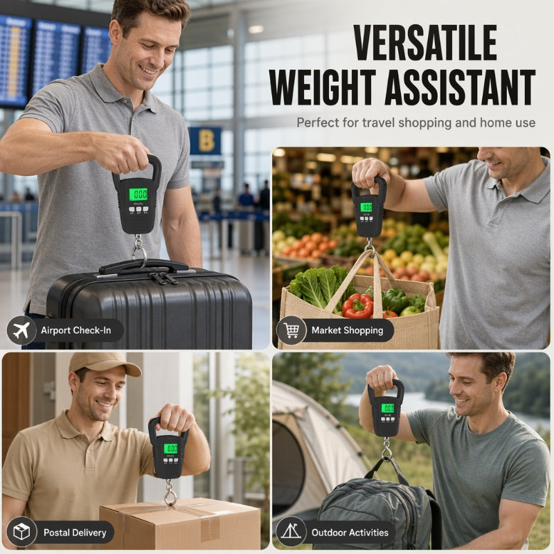 ⚖️Digital Luggage Scale – 🧳50kg/110lb Portable Hanging Travel Scale