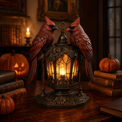 💟Mysterious Glow - Gothic Raven & Cardinal Night Lamp🐦‍⬛🔥