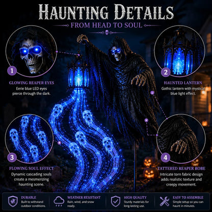🔥49% OFF Today  🎁💀 Halloween Haunted Yard Lights – Solar Spirit Character Collection👻