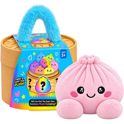🤗💙 Squishy Dumpling Plush with Steamer Basket – Slow-Rise Cute Collectible🥟🎁
