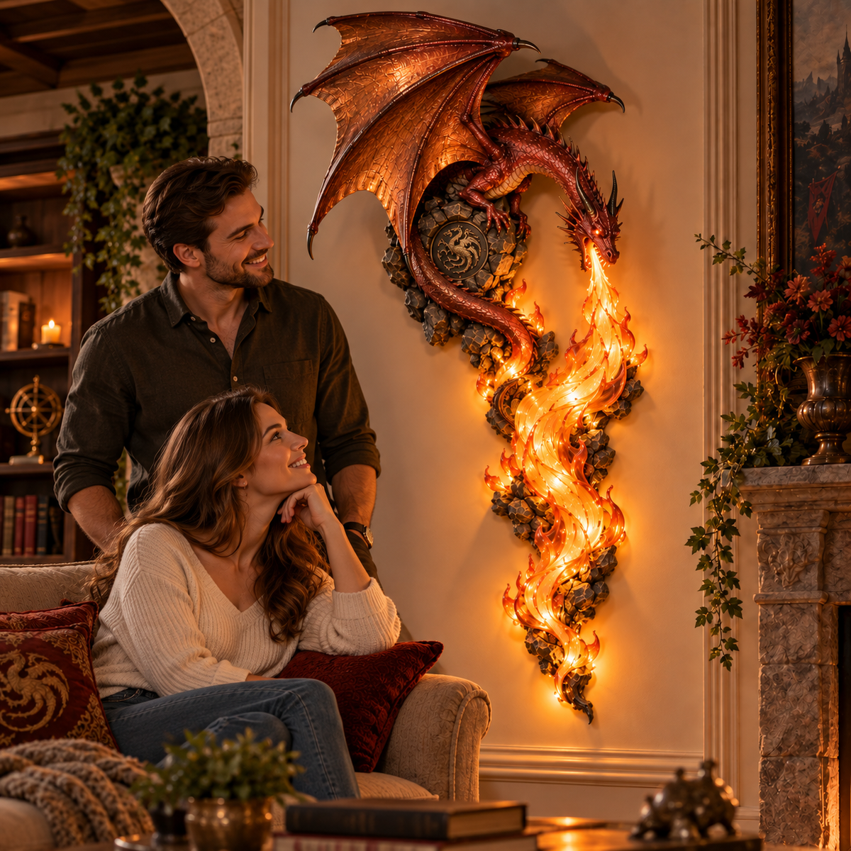 🔥Last Day 49% OFF | 🐉 Dragon Wall Sconce – Gothic Flame-Inspired Wall Accent
