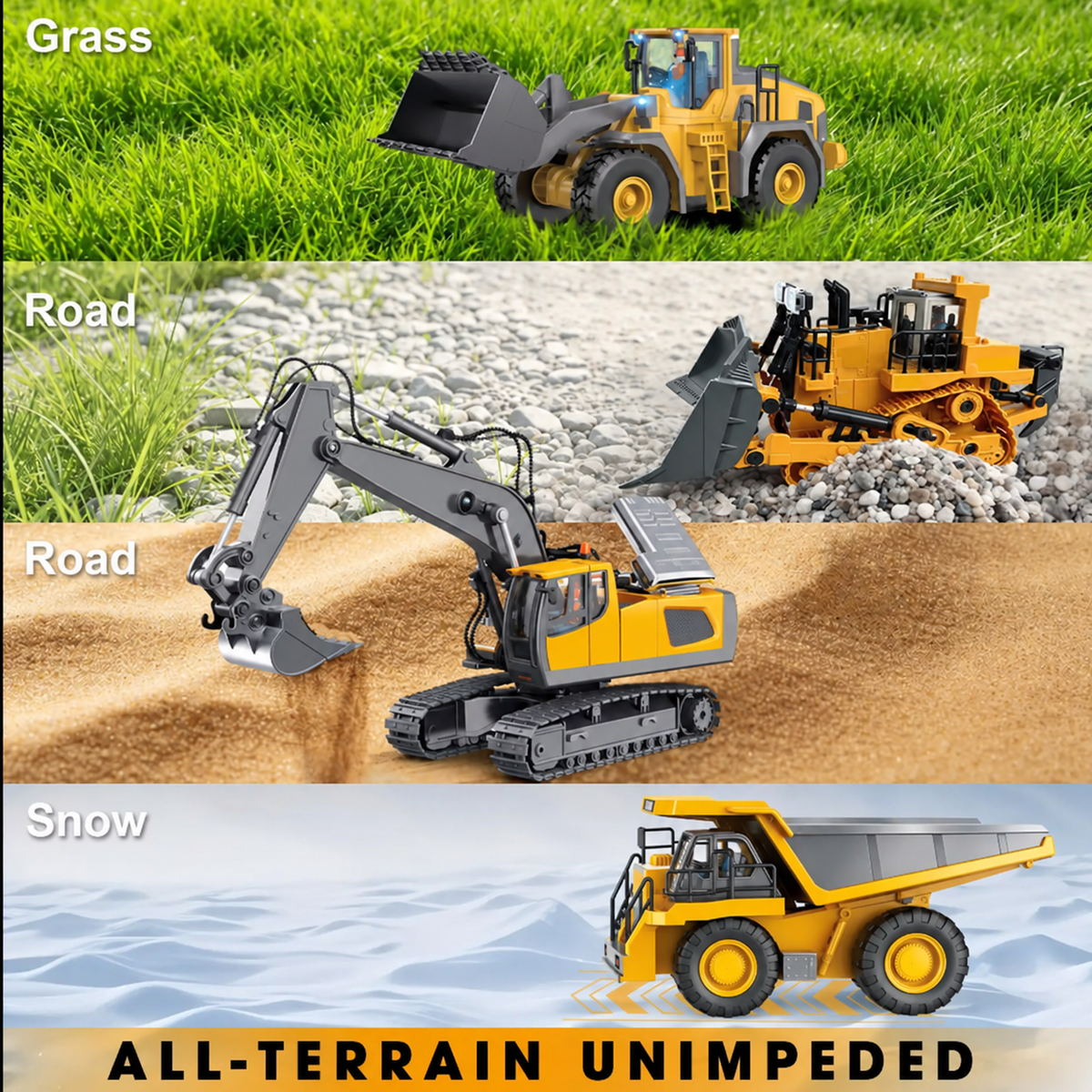 🔥 50% OFF 🎁4-Vehicle RC Construction Set🚜 Built For Little Builders(Free Shipping✈️)