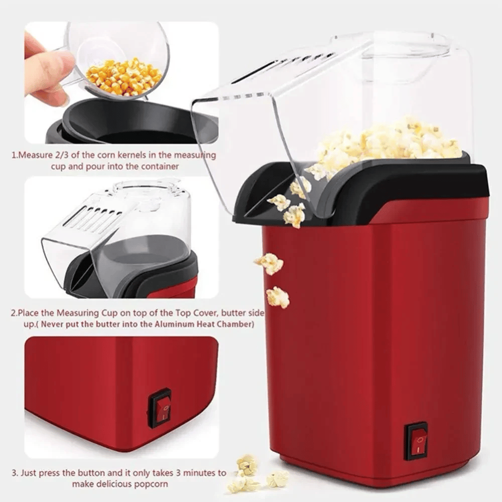 🔥Limited-Time Offer🍿 Fresh, Oil-Free Popcorn in 2 Minutes with an Electric Air Popper