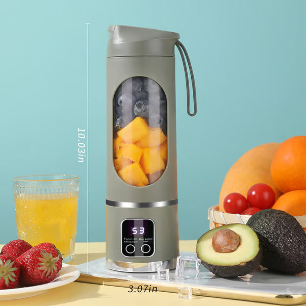 🍹 Portable Smoothie Blender – Smart LED Display & USB Rechargeable Design