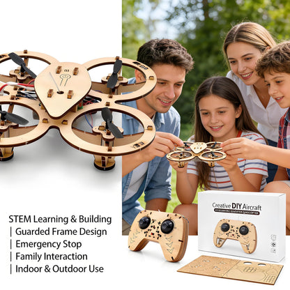 🏆 DIY Wooden RC Drone Kit – STEM Building Toy for Teens & Adults