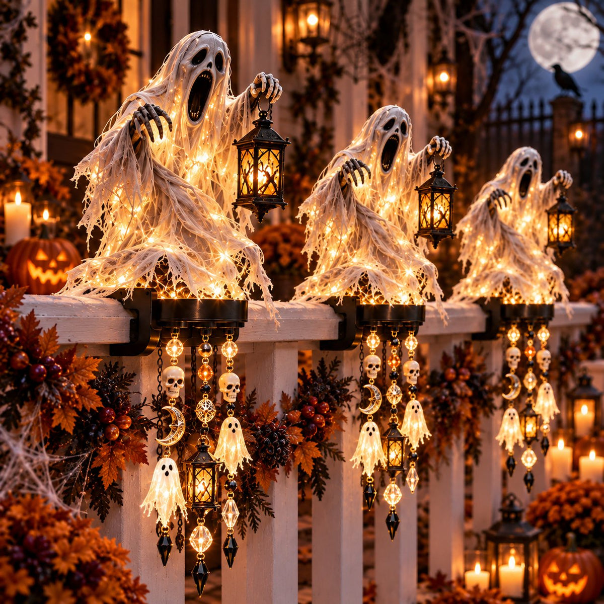 👻🎃 Halloween Character Cascade Railing Lights