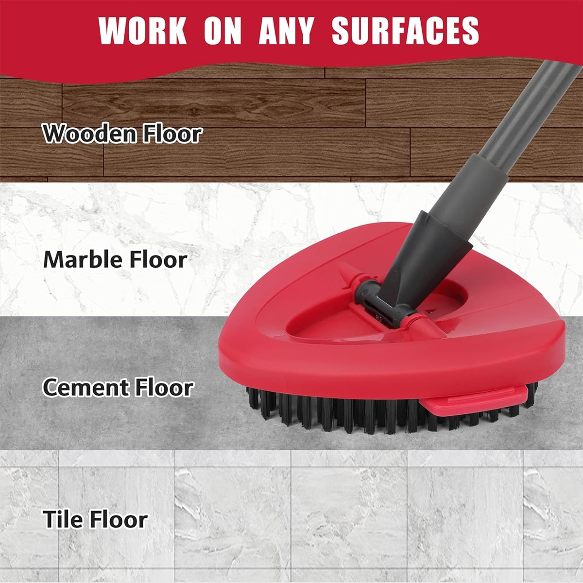 🔥 A Must-Have for Deep Floor Cleaning in Dorms and Homes—Microfiber Spin Mop Head Refills & Scrub Brush (does not  bucket)