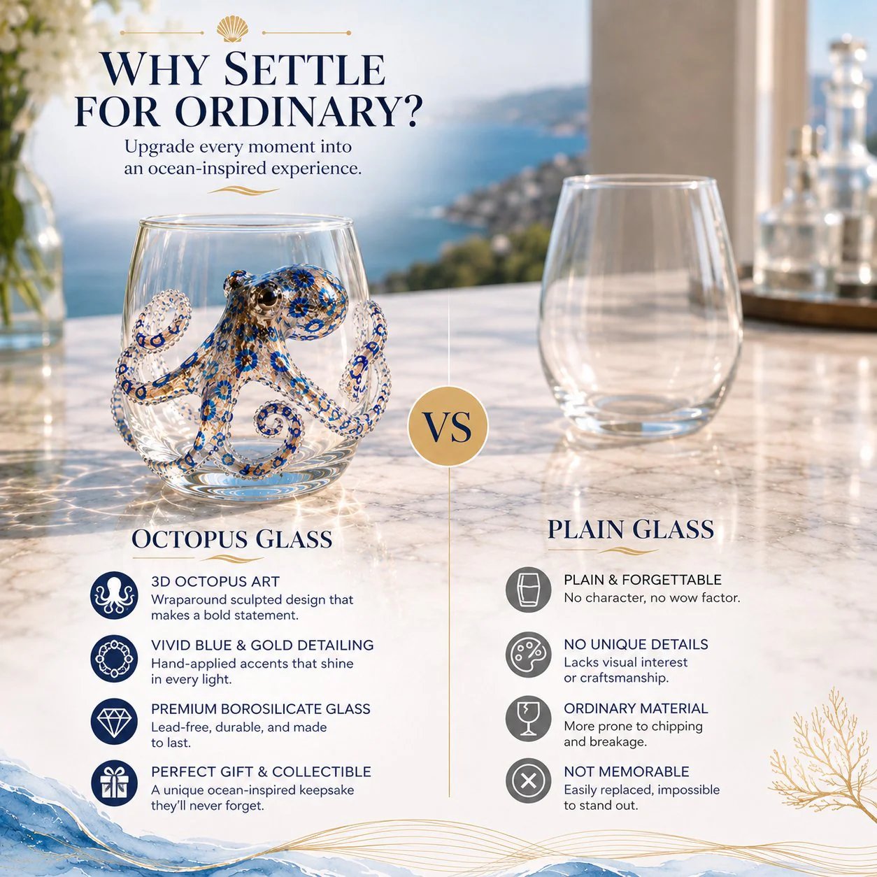 ⏰Sale Ends Today! 3D Hand-Blown Marine Glassware Up To 50% OFF