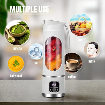 🍹 Portable Smoothie Blender – Smart LED Display & USB Rechargeable Design