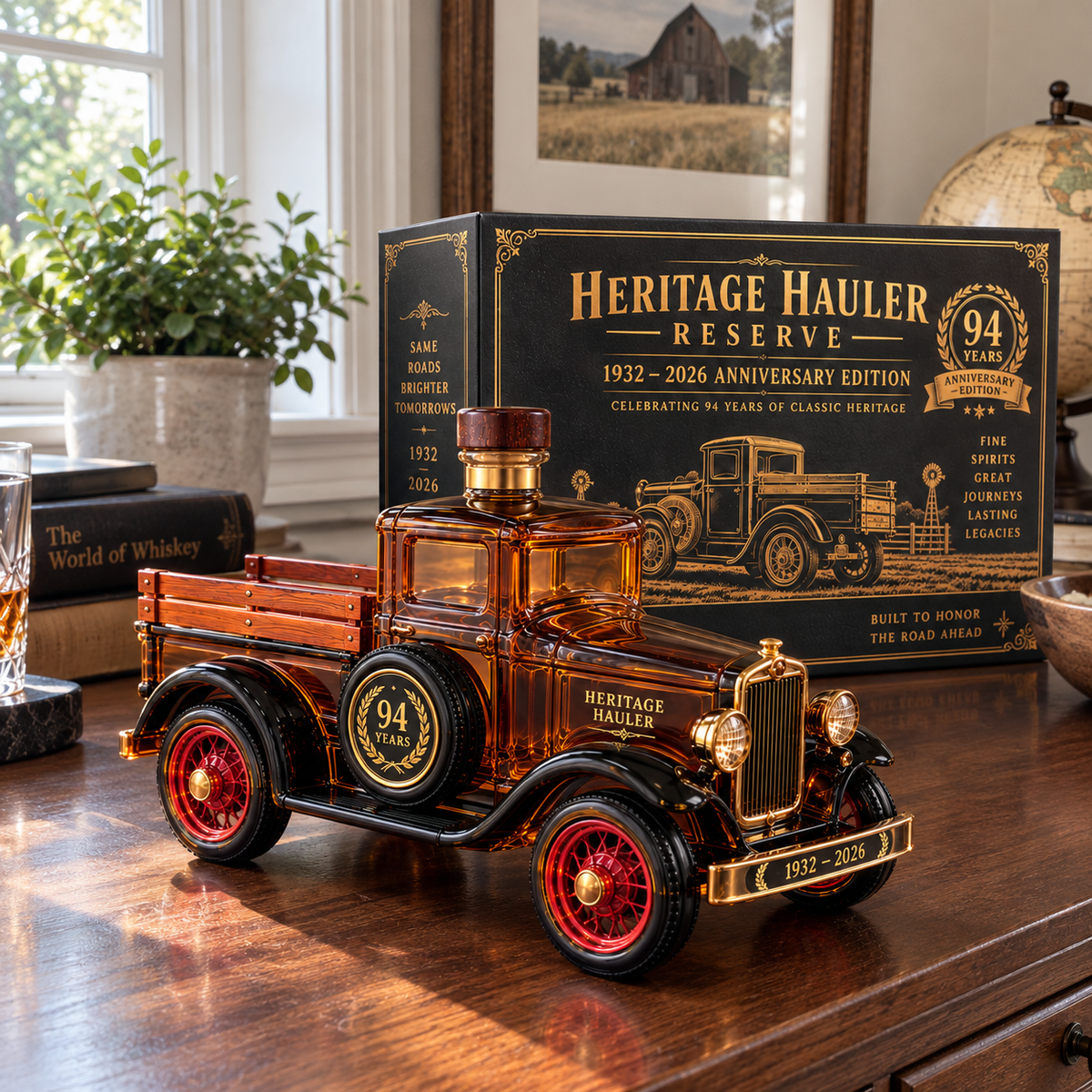 🚚🥃 Heritage Hauler Reserve – 94th Anniversary Vintage Truck Whiskey Decanter  | Collector's Edition Gift🎁