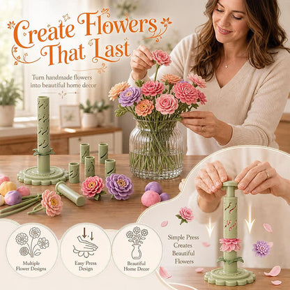 💐 DIY Clay Flower Bouquet Kit – Comes With 12 Colors of Modeling Clay FREE