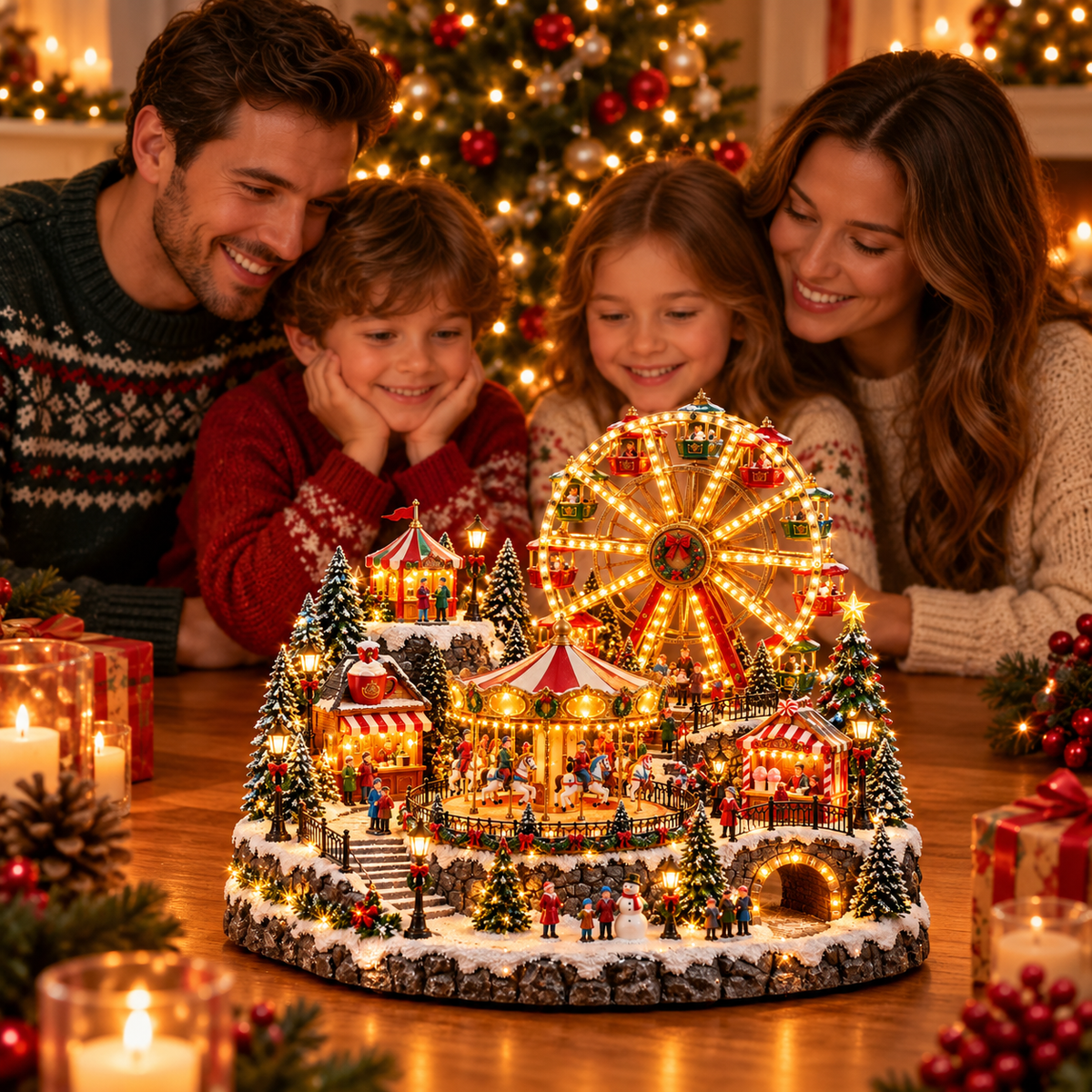 🎄✨ magical lighted christmas village – animated holiday decoration with festive charm 🎁