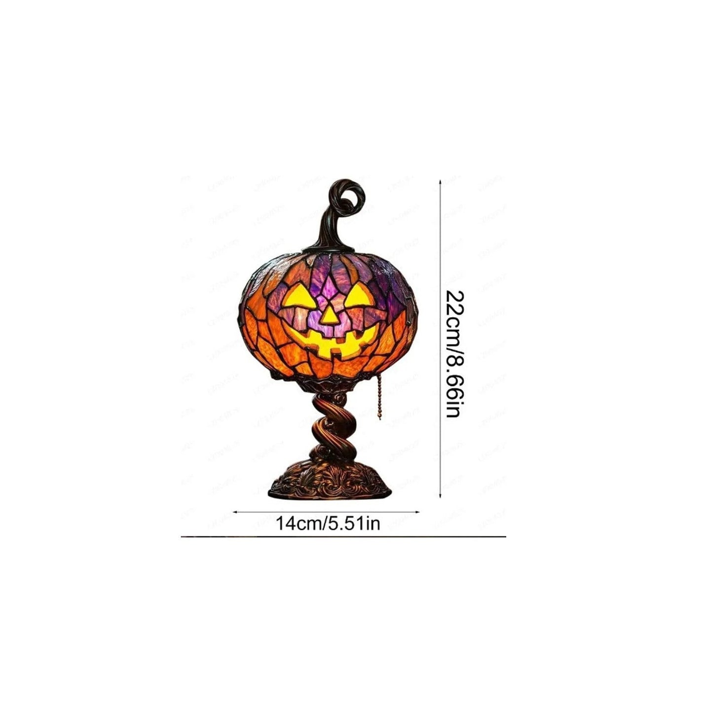 Exquisite & Durable✨ Halloween Stained Glass Style Pumpkin Table Lamp🎃🔥