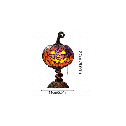 Exquisite & Durable✨ Halloween Stained Glass Style Pumpkin Table Lamp🎃🔥