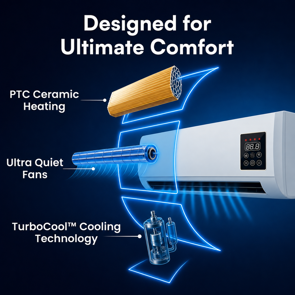 ❄️🔥 Fast Cooling & Heating 2-in-1 Wall-Mounted Air Cooler & Heater | Comfort for Every Season