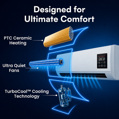 ❄️🔥 Fast Cooling & Heating 2-in-1 Wall-Mounted Air Cooler & Heater | Comfort for Every Season