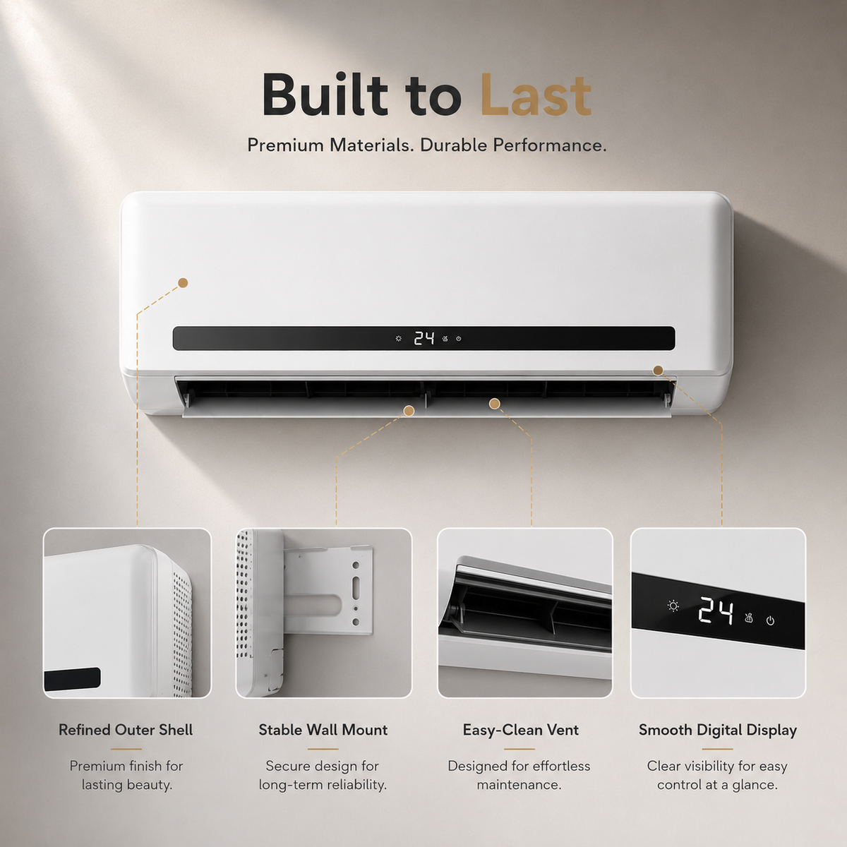 Fast Cooling & Heating❄️🔥 2-in-1 Wall-Mounted Heater & Air Cooler | Built for Everyday Living🍃