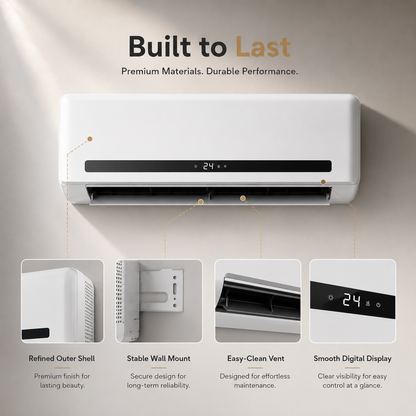 Fast Cooling & Heating❄️🔥 2-in-1 Wall-Mounted Heater & Air Cooler | Built for Everyday Living🍃