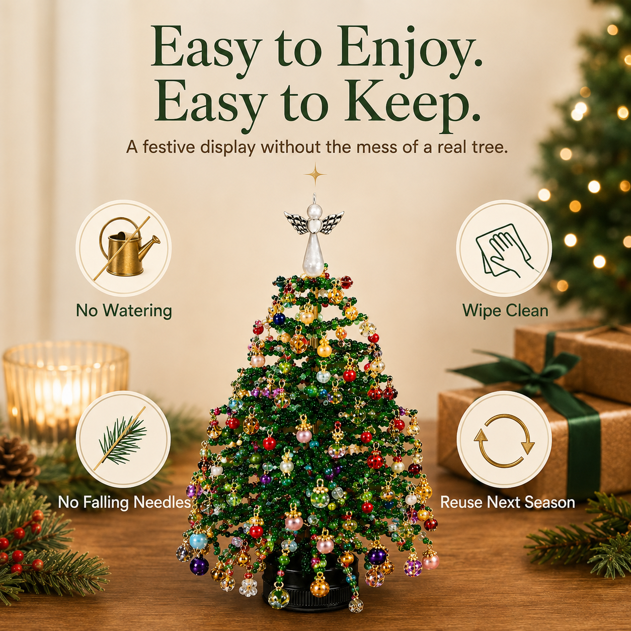 Create Your Own Sparkling Beaded Christmas Tree