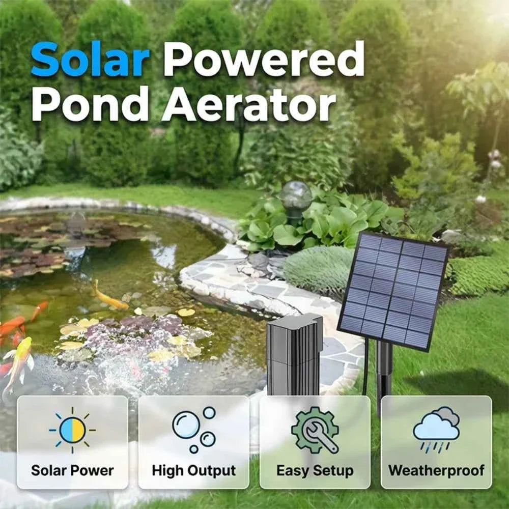 Last Day 48% OFF🔥Solar Pond Aerator with Air Pump🐟