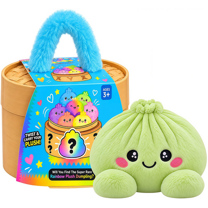 🤗💙 Squishy Dumpling Plush with Steamer Basket – Slow-Rise Cute Collectible🥟🎁