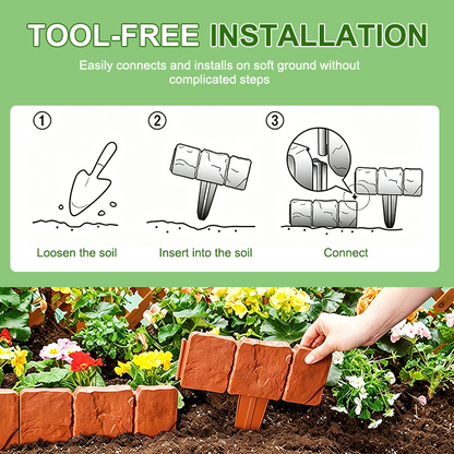 🌿🪨Create Stunning Garden Borders! Imitation Stone DIY Garden Edging Fence