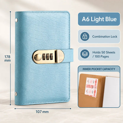 📒🔒 LAST DAY 50% OFF！Lockable A6 Money Savings Notebook with 3-Digit Code L
