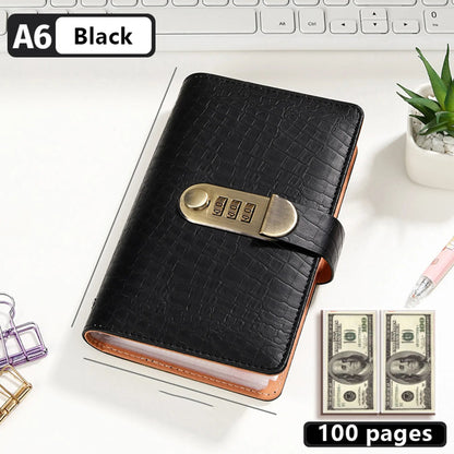 📒🔒 LAST DAY 50% OFF！Lockable A6 Money Savings Notebook with 3-Digit Code L