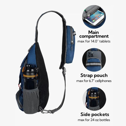 🔥50% OFF Foldable Crossbody Sling Bag | Multi-Pocket Travel & Hiking Chest Pack