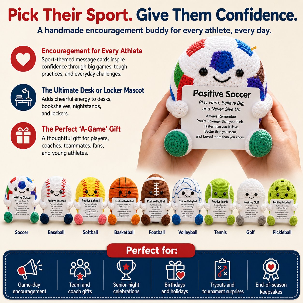 🔥 50% OFF Today Only | Positive Sports Buddy Plush Collection⚽🏅