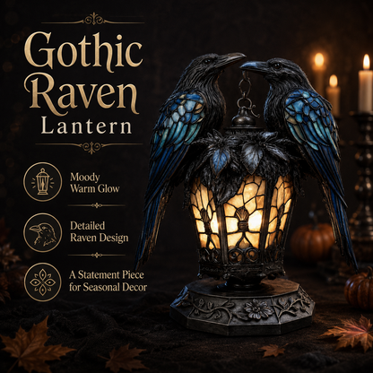 💟Mysterious Glow - Gothic Raven & Cardinal Night Lamp🐦‍⬛🔥