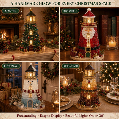 ✨Light‑Up Christmas Character Lighthouse | Complete DIY Craft Kit For Holiday Decor