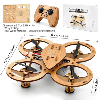 🏆 DIY Wooden RC Drone Kit – STEM Building Toy for Teens & Adults