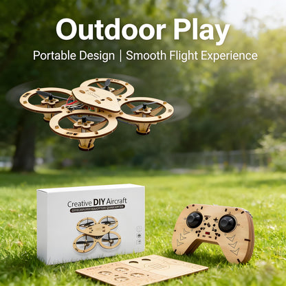 🏆 DIY Wooden RC Drone Kit – STEM Building Toy for Teens & Adults