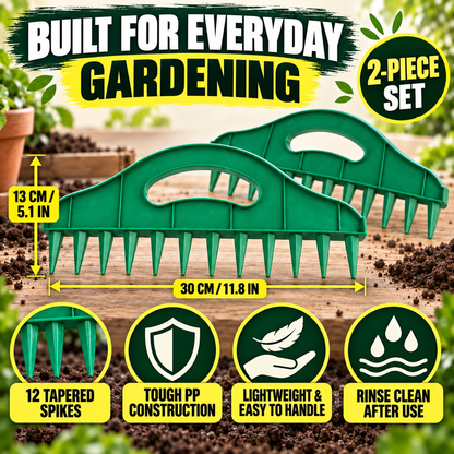 🌱 2-Pack Garden Furrow Maker & Seed Spacing Tool Set
